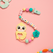Load image into Gallery viewer, Personalized Pacifier/Teether clip - Flying unicorn