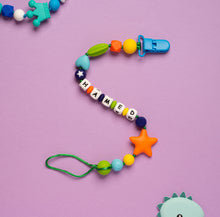Load image into Gallery viewer, Personalized Pacifier/Teether clip - Beach Ball