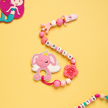 Load image into Gallery viewer, Personalized Pacifier/Teether clip - Cranberry Crush