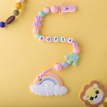 Load image into Gallery viewer, Personalized Pacifier/Teether clip - Cotton Candy