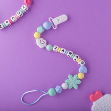 Load image into Gallery viewer, Personalized Pacifier/Teether clip - Minty blue
