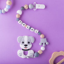 Load image into Gallery viewer, Personalized Pacifier/Teether clip - Warm greys