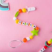 Load image into Gallery viewer, Personalized Pacifier/Teether clip - Bright Autumn