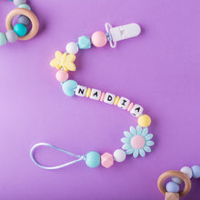 Load image into Gallery viewer, Personalized Pacifier/Teether clip - Sweet spectrum