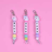Load image into Gallery viewer, Personalized unicorn key chain