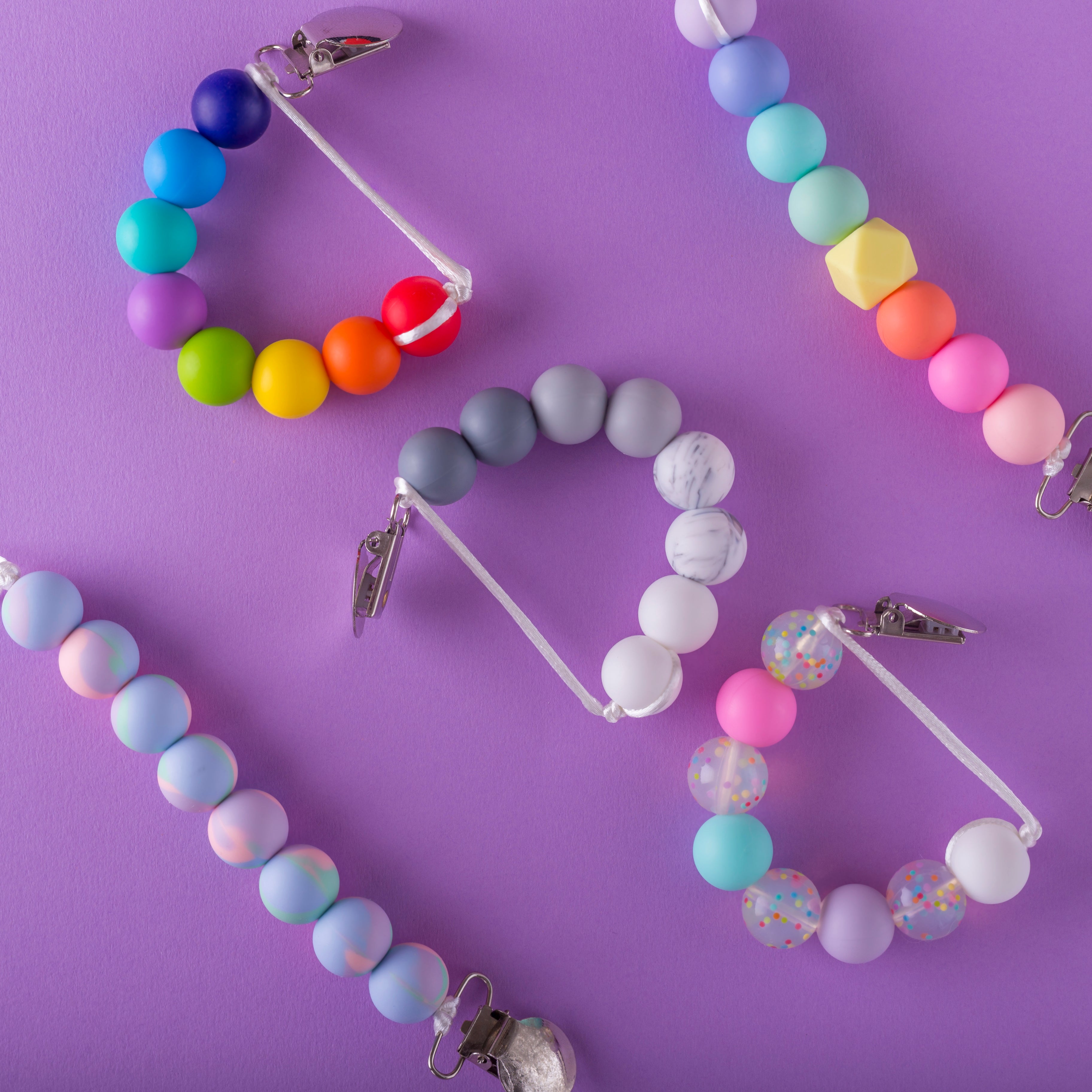 Bubbly Pacifier Clips MunchMonsters