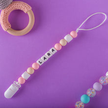 Load image into Gallery viewer, Personalized Pacifier/Teether clip - Ballerina Pink