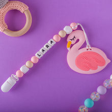 Load image into Gallery viewer, Personalized Pacifier/Teether clip - Ballerina Pink