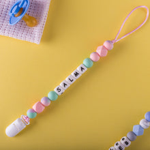 Load image into Gallery viewer, Personalized Pacifier/Teether clip -Cotton Candy
