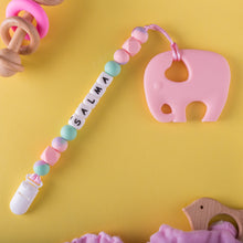 Load image into Gallery viewer, Personalized Pacifier/Teether clip -Cotton Candy