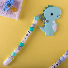 Load image into Gallery viewer, Personalized Pacifier/Teether clip - Icy Teal