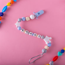 Load image into Gallery viewer, Personalized Pacifier/Teether clip - Wintery Pastels