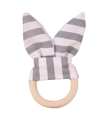 Bunny ear teething ring