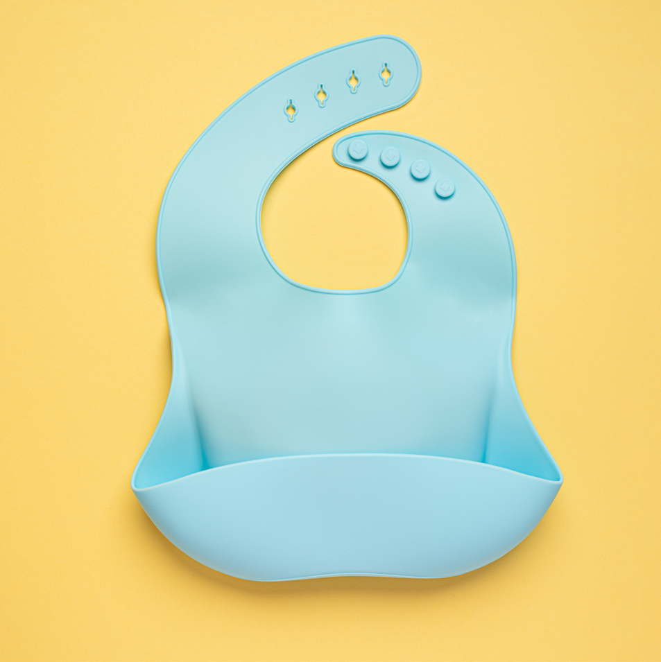 Silicone bib - Pastel blue