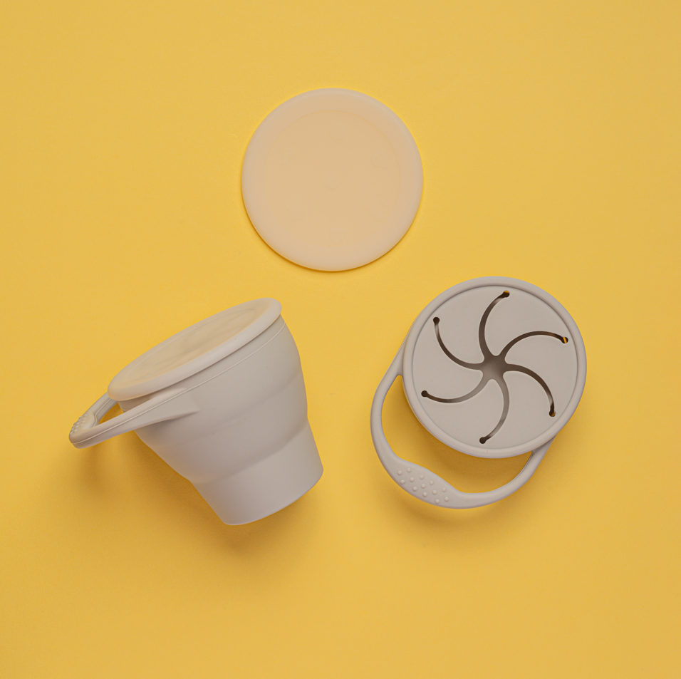 Silicone snack cup - Light grey