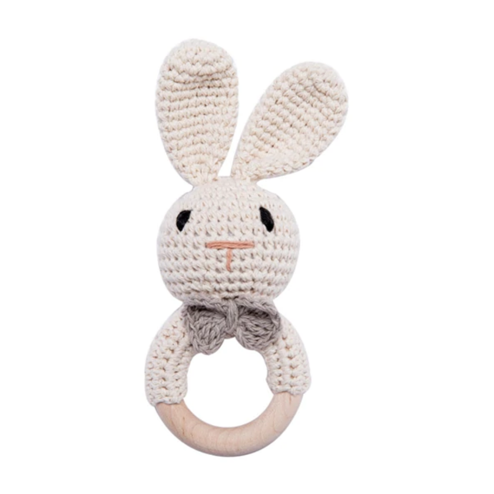 Crochet Rattle teething rings - Bunny