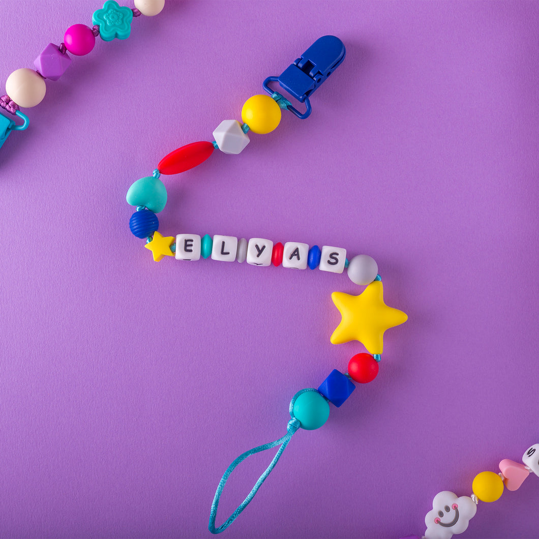 Personalized Pacifier/Teether clip - Carnival