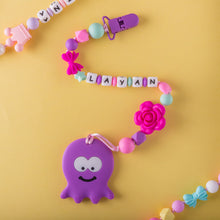 Load image into Gallery viewer, Personalized Pacifier/Teether clip -Mermaid Tail
