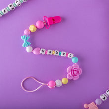 Load image into Gallery viewer, Personalized Pacifier/Teether clip - Springtime Bloom
